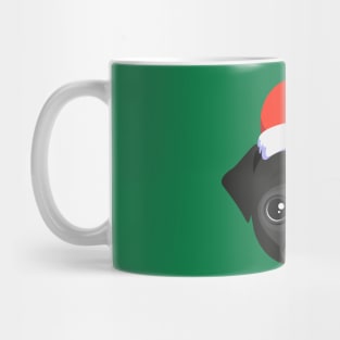 Black Pug Christmas Mug